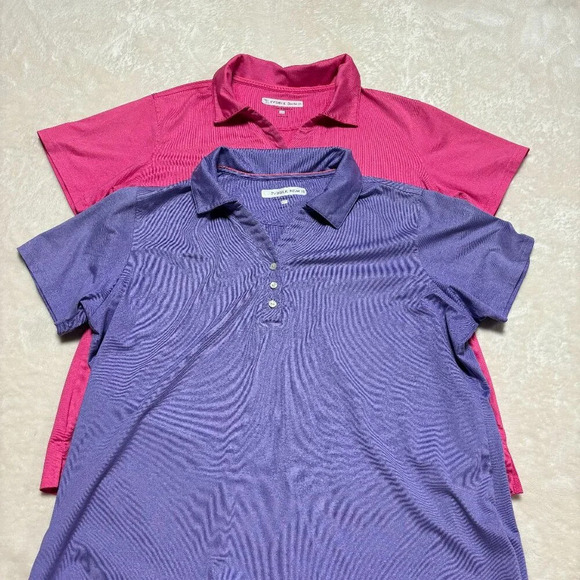 Pebble Beach Women's Polo Tops in Purple and Pink - Picture 1 of 12